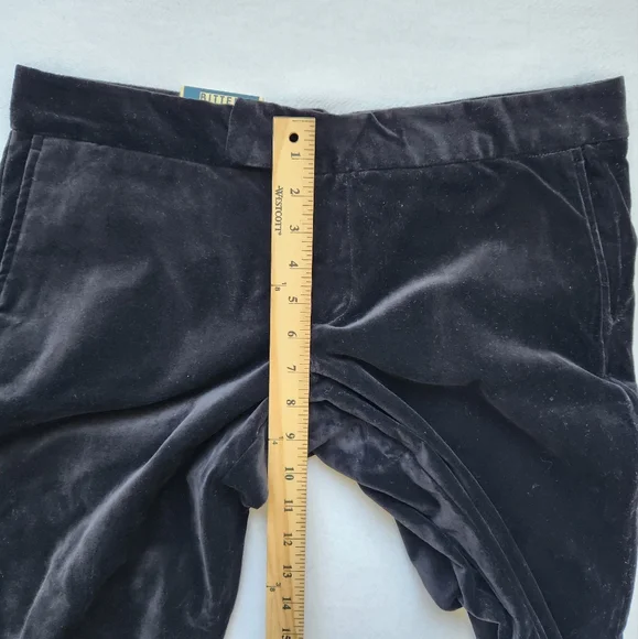 Velvet Black Pants Bitten Sarah Jessica Parker SJP Dressy Holiday Fall Winter 12 - Picture 10 of 12